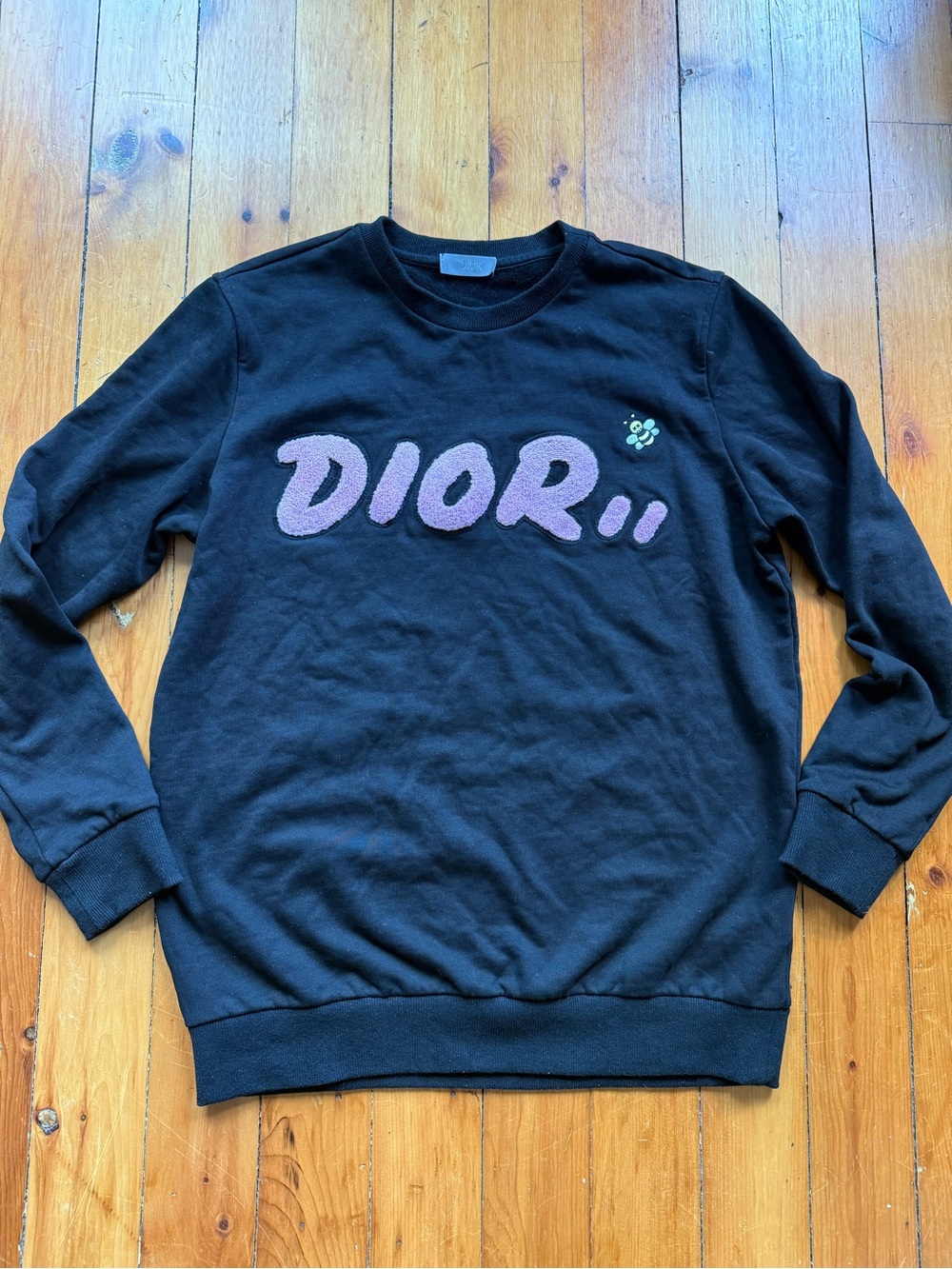 KAWS x Dior Crewneck Sweatshirt Men’s Size Large 100% Cotton Made In Italy